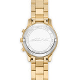 Michael Kors Runway Chronograph Gold Dial Gold Steel Strap Watch For Women - MK7326