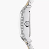 Michael Kors Three-Hand White Dial Two Tone Steel Strap Watch for Women - MKO1035