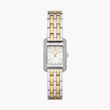 Michael Kors Three-Hand White Dial Two Tone Steel Strap Watch for Women - MKO1035