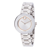Movado Bold Silver Dial Silver Steel Strap Watch For Women - 3600381