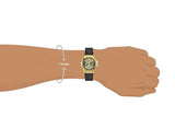Guess Asteria Multifunction Gold Dial Black Rubber Strap Watch For Women - GW0620L2