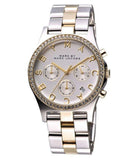 Marc Jacobs Henry Chronograph Silver Dial Two Tone Steel Strap Watch for Women - MBM3197