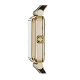 Marc Jacobs Vic Silver Dial Black Leather Strap Watch for Women - MJ1437