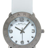 Marc Jacobs Blade White Dial White Leather Strap Watch for Women - MBM1223