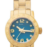 Marc Jacobs Amy Dinky Blue Dial Gold Steel Strap Watch for Women - MBM3229