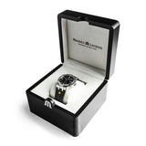 Maurice Lacroix Aikon Automatic Chronograph Black Dial Black Leather Strap Watch for Men - AI1808-SS000-330-2