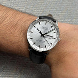Mido Comander II Automatic Chronometer Silver Dial Black Leather Strap Watch For Men - M021.431.16.031.00