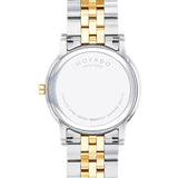 Movado Museum Classic Diamonds Black Dial Two Tone Steel Strap Watch for Men - 0607202