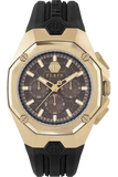 Philipp Plein Hyper Sport Chronograph Gold Dial Black Silicone Strap Watch for Men - PWTBA0423