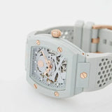 Philipp Plein The Skeleton White Dial White Silicone Strap Watch for Men - PWVBA0123
