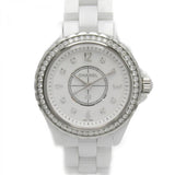 Chanel J12 Quartz Diamonds White Dial White Steel Strap Watch for Women - J12 H3110