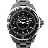 Chanel J12 Quartz Ceramic Black Dial Black Steel Strap Watch for Women - J12 H0682