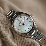 Seiko Diamond Silver Dial Silver Steel Strap Watch for Women - SUR579P1