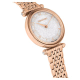 Swarovski Crystalline Wonder Silver Dial Rose Gold Steel Strap Watch for Women - 5656911
