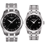 Tissot T Trend Couturier Lady Black Dial Silver Steel Strap Watch For Women - T035.210.11.051.00