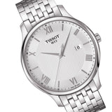 Tissot T Classic Tradition Silver Dial Silver Steel Strap Watch For Men - T063.610.11.038.00