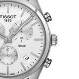 Tissot T Classic PR 100 Chronograph Silver Dial Silver Steel Strap Watch For Men - T101.417.11.031.00