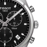 Tissot PR 100 Chronograph Black Dial Black Leather Strap Watch For Men - T101.417.16.051.00
