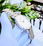 Tissot T Classic Everytime Large White Dial Silver Steel Strap Watch for Men - T109.610.11.031.00