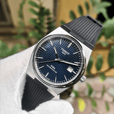 Tissot PRX Powermatic 80 Blue Dial Black Rubber Strap Watch for Men - T137.407.17.041.00