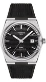 Tissot PRX Powermatic 80 Black Dial Black Rubber Strap Watch for Men - T137.407.17.051.00
