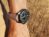 Tag Heuer Aquaracer 300 Calibre 5 Automatic Black Dial Brown Nylon Strap Watch for Men - WAY208C.FC6383
