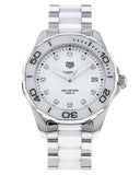 Tag Heuer Aquaracer Diamonds White Dial Two Tone Steel Strap Watch for Women - WAY131D.BA0914