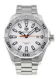Tag Heuer Aquaracer Quartz White Dial Silver Steel Strap Watch for Men - WBD1111.BA0928