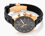 Tissot PRS 516 Chronograph Black Dial Black Leather Strap Watch For Men - T100.417.36.051.00