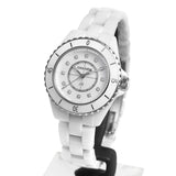 Chanel J12 Diamonds Mother of Pearl White Dial White Steel Strap Watch for Women - J12 H5704