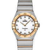 Omega Constellation Manhattan Mother of Pearl Dial Two Tone Steel Strap Watch for Women - 131.20.28.60.55.002