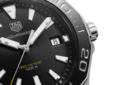 Tag Heuer Aquaracer Black Dial Silver Steel Strap Watch for Men - WAY111A.BA0928