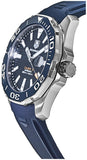 Tag Heuer Aquaracer Calibre 5 Blue Dial Blue Silicone Strap Watch for Men -  WAY211C.FT6155
