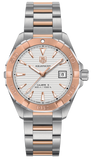 Tag Heuer Aquaracer Calibre 5 Automatic White Dial Two Tone Steel Strap Watch for Men - WAY2150.BD0911