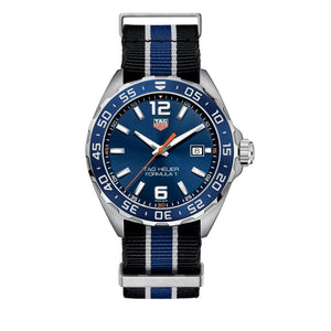 Tag Heuer Formula 1 Quartz Blue Dial Two Tone NATO Strap Watch for Men - WAZ1010.FC8197