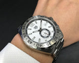 Tag Heuer Formula 1 Calibre 6 Automatic White Dial Silver Steel Strap Watch for Men - WAZ2013.BA0842