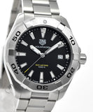 Tag Heuer Aquaracer Black Dial Silver Steel Strap Watch for Men - WBD1110.BA0928
