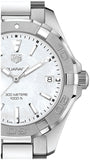 Tag Heuer Aquaracer Mother of Pearl Dial Silver Steel Strap Watch for Women - WBD131A.BA0748