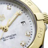 Tag Heuer Aquaracer Diamonds Mother of Pearl Dial Two Tone Steel Strap Watch for Men - WBD1422.BB0321
