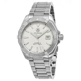 Tag Heuer Aquaracer Automatic White Dial Silver Steel Strap Watch for Men - WAY2111.BA0928