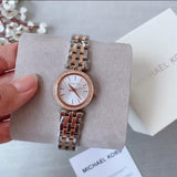 Michael Kors Darci Silver Dial Two Tone Steel Strap Watch for Women - MK3298