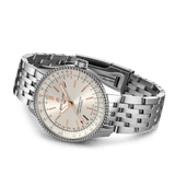 Breitling Navitimer Automatic 35 White Dial Silver Steel Strap Watch for Men - A17395F41G1A1