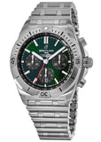 Breitling Chronomat B01 42mm Green Dial Silver Steel Strap Watch for Men - AB01343A1L1A1