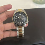 Seiko 5 Sports Automatic Special Creation Black Dial Two Tone Steel Strap Watch For Men - SRPK22