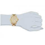 Fossil Cecile Multifunction Champagne Dial Gold Steel Strap Watch for Women - AM4510