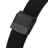Daniel Wellington Petite Ashfield Black Dial Black Mesh Strap Watch For Women - DW00100202