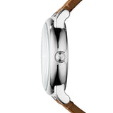 Emporio Armani Luigi Quartz Gray Dial Brown Leather Strap Watch For Men - AR11070