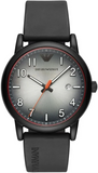 Emporio Armani Luigi Gray Dial Black Silicon Strap Watch for Men - AR11176
