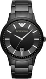 Emporio Armani Renato Black Dial Black Steel Strap Watch for Men - AR11184