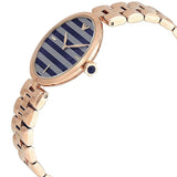Emporio Armani Arianna Quartz Grey Dial Rose Gold Steel Strap Watch For Women - AR11220